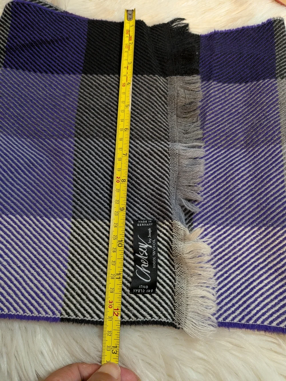 Men's Colorblock Blue & Purple Wool-Blend Scarf